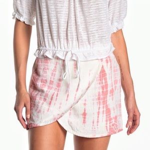 Free People Ann Reed Tie-Dye Wrap Mini Skirt Sz 6